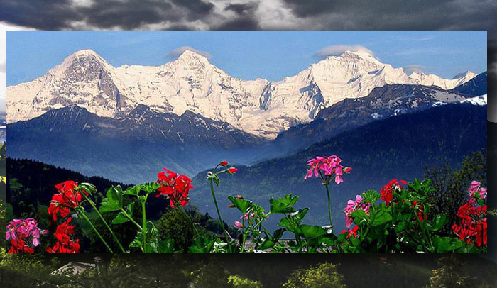» Beatenberg mit Jungfraumassiv (Foto: H.Rieder)