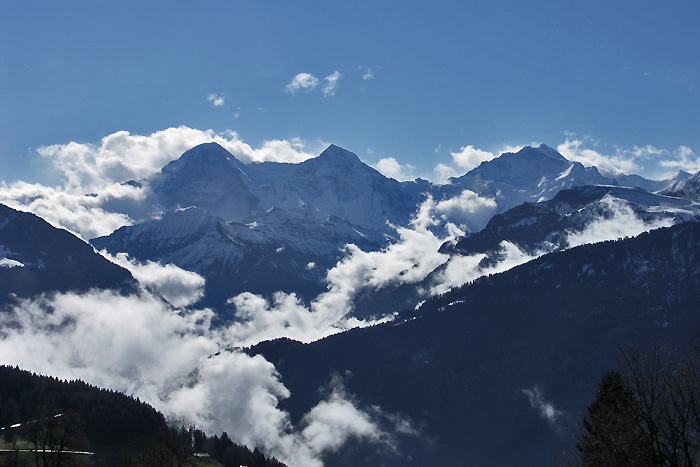 Im April 2007 - Jungfraumassiv / Foto: Heinz Rieder