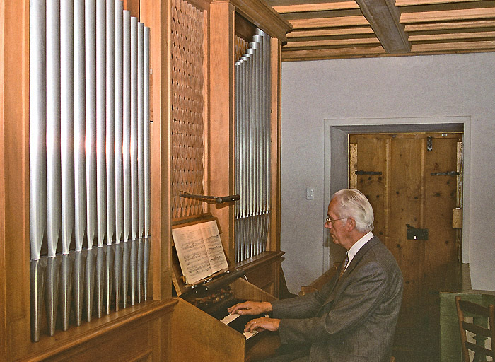Hermann Schwander, organist / Photo: Greti Schwander