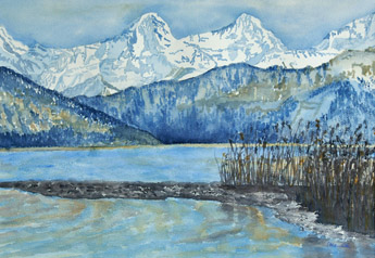 Aquarell von Eveline Steiner / Foto: Fritz Bieri