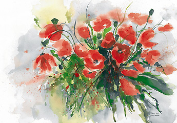 Aquarell von Eveline Steiner / Foto: Daniel Zobrist