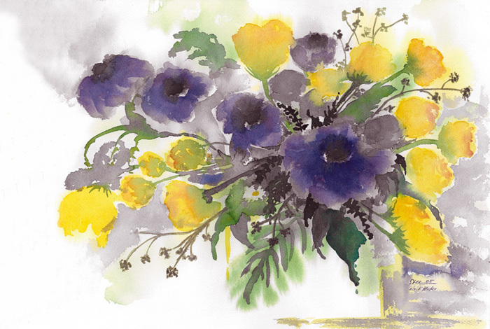 Aquarell von Eveline Steiner / Foto: Daniel Zobrist