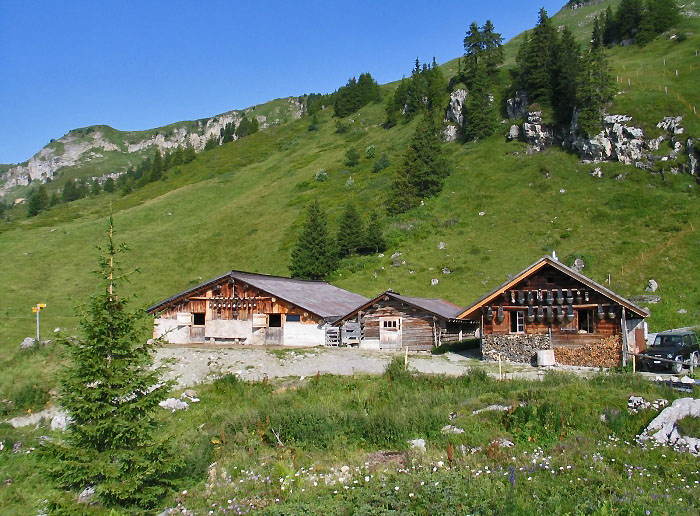 Hütten Gemmenalp Oberberg / Foto: Fritz Bieri