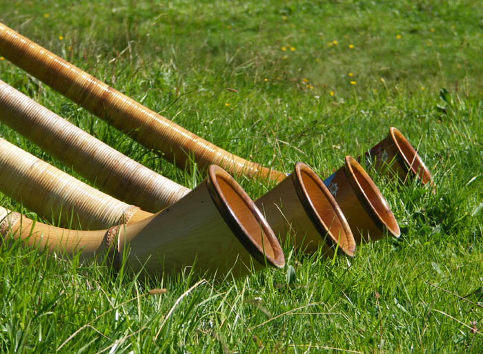 Vier Alphorn / Foto: Heinz Rieder